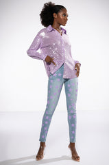 STARLIGHT MID RISE PAINTED SKINNY JEAN