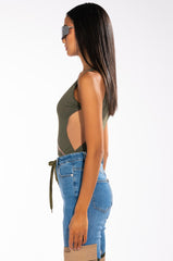 STARS ALIGN SLEEVELESS VNECK CUTOUT BODYSUIT