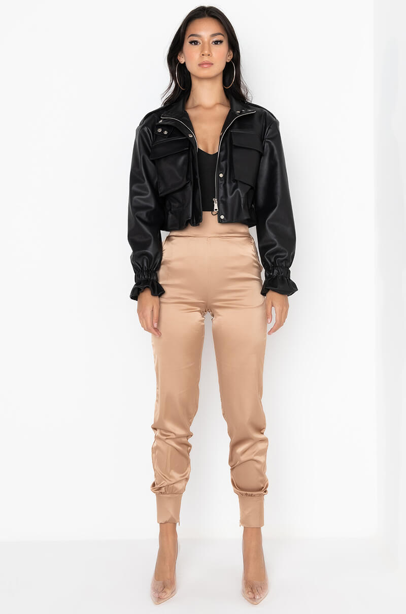 STARS IN THE SKY RHINESTONE SATIN PANTS