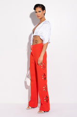 STAY GOLD SATIN TIE FRONT CROP BLOUSE