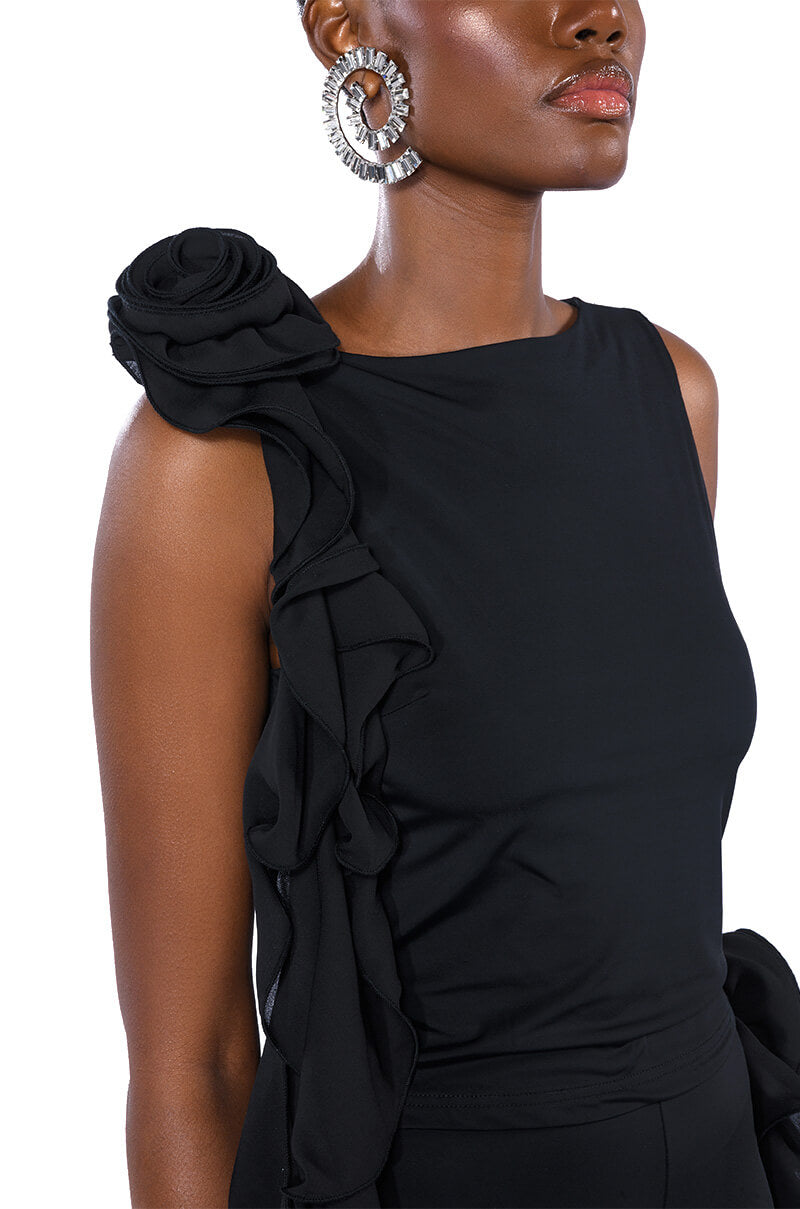 STELLA FLOUNCED SLEEVELESS TOP