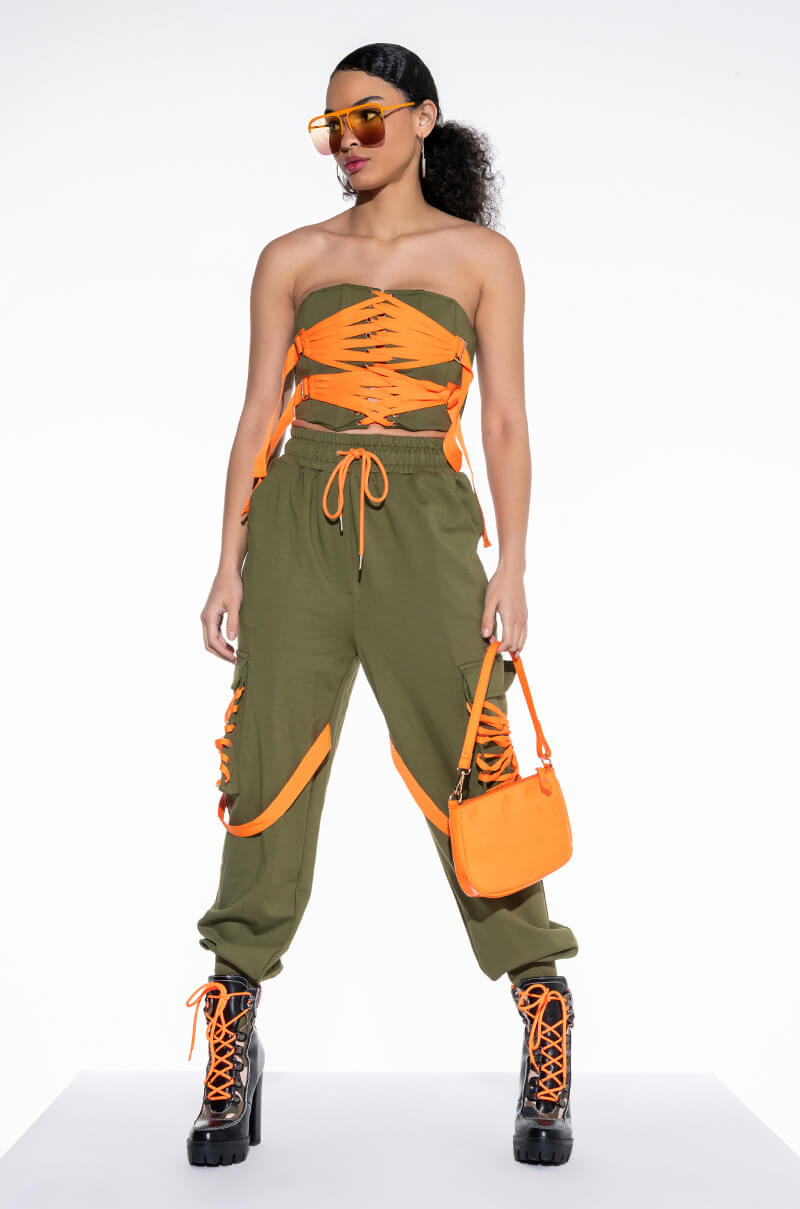 STRAP STRAP COLORBLOCK CORSET
