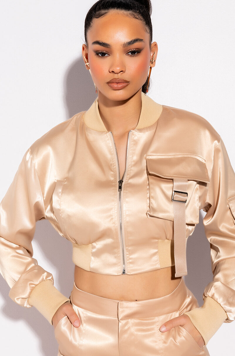VALERIA SATIN CARGO JOGGER