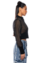 TOVE MESH FITTED BOMBER