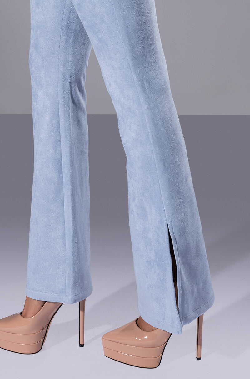 SUEDE BIG BOOTY SUEDE PANTS