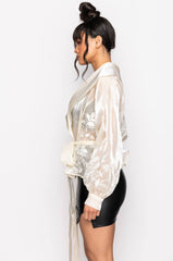 SUMMER DREAMING CHIFFON WRAP JACKET