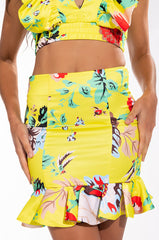 SUMMERTIME FINE RUFFLE DETAIL MINI SKIRT