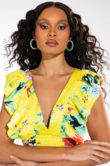 SUMMERTIME FINE SLEEVELESS VNECK BLOUSE