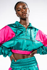 SATIN PULLOVER SWEATSHIRT