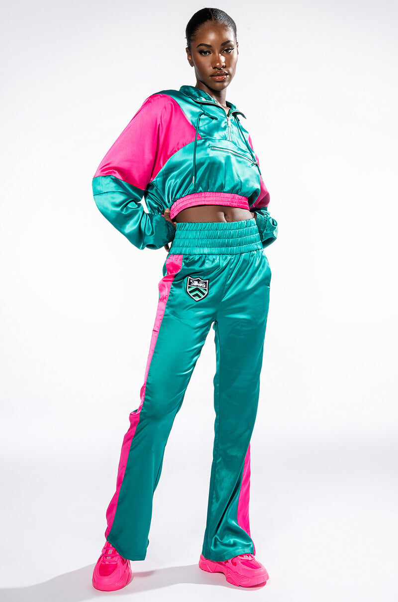 SATIN PULLOVER SWEATSHIRT