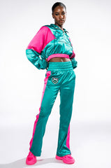 SATIN PULLOVER SWEATSHIRT
