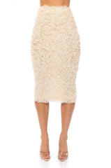 SWEATER WEATHER FUZZY MAXI SKIRT