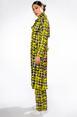 SWEET ESCAPE SEQUIN PLAID TRENCH COAT