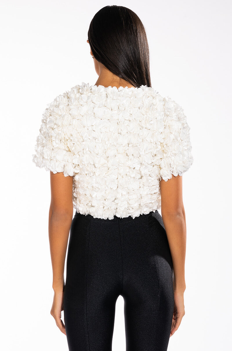 SWEET PARADISE SHORT SLEEVE TIE FRONT TOP