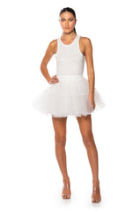 SHOW OUT TULLE MINI SKIRT