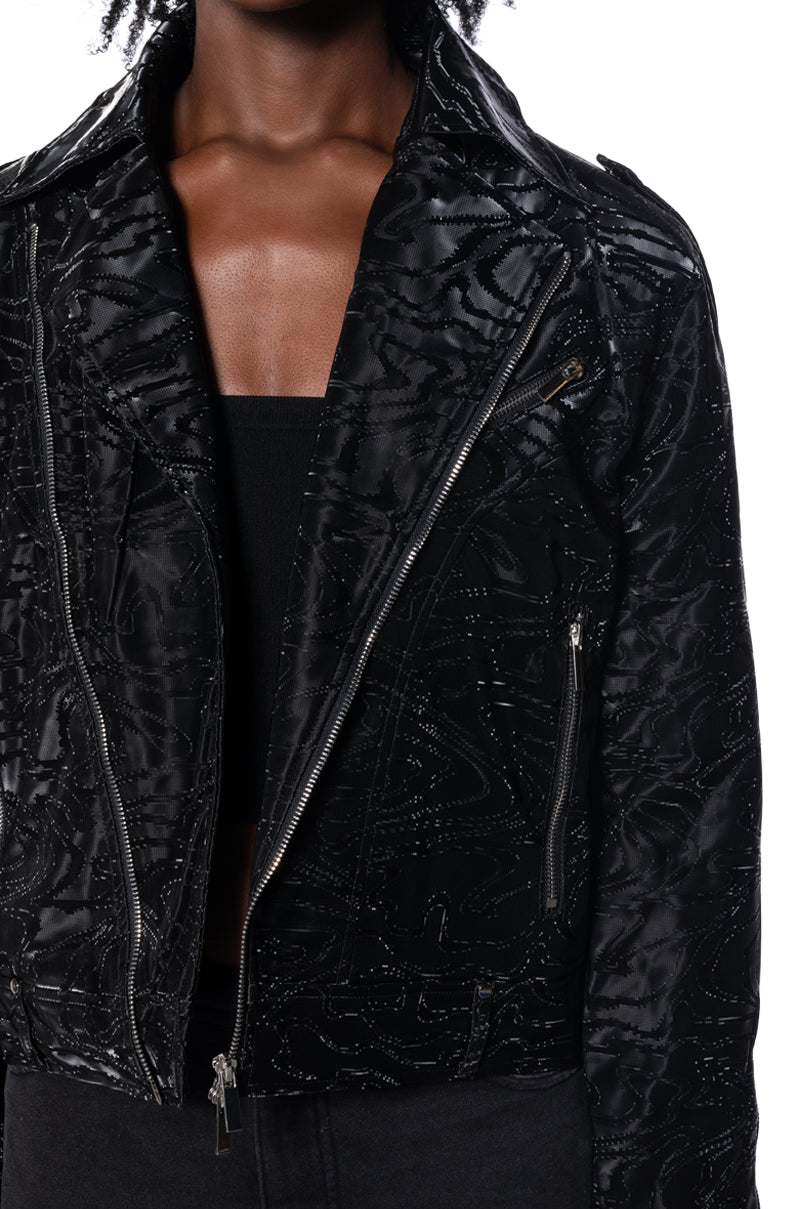SWIRL PU MOTO JACKET
