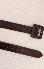 Eloise Belt Chocolate Croc