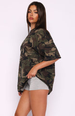 In Plain Sight Oversized Tee Green Camo