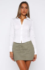 The Right One Mid Rise Mini Skort Olive