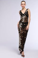TAKE ME TO THE BEACH KNIT METALLIC MAXI DRESS