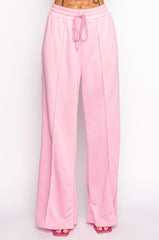 TALK TO ME NICE WIDE LEG JOGGERS
