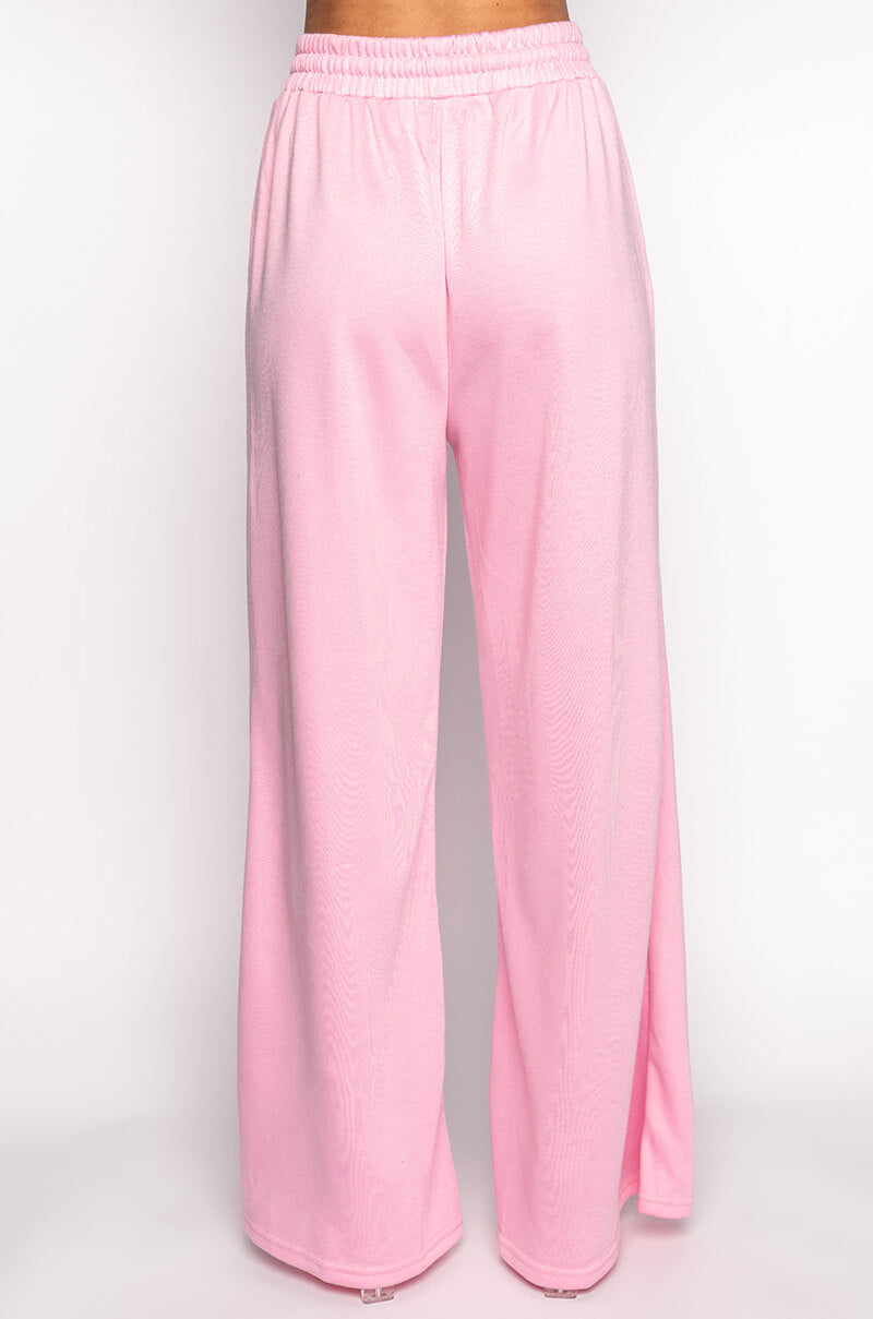 TALK TO ME NICE WIDE LEG JOGGERS