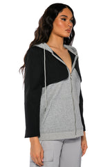 TAMARA CROP BLAZER HOODIE MIX