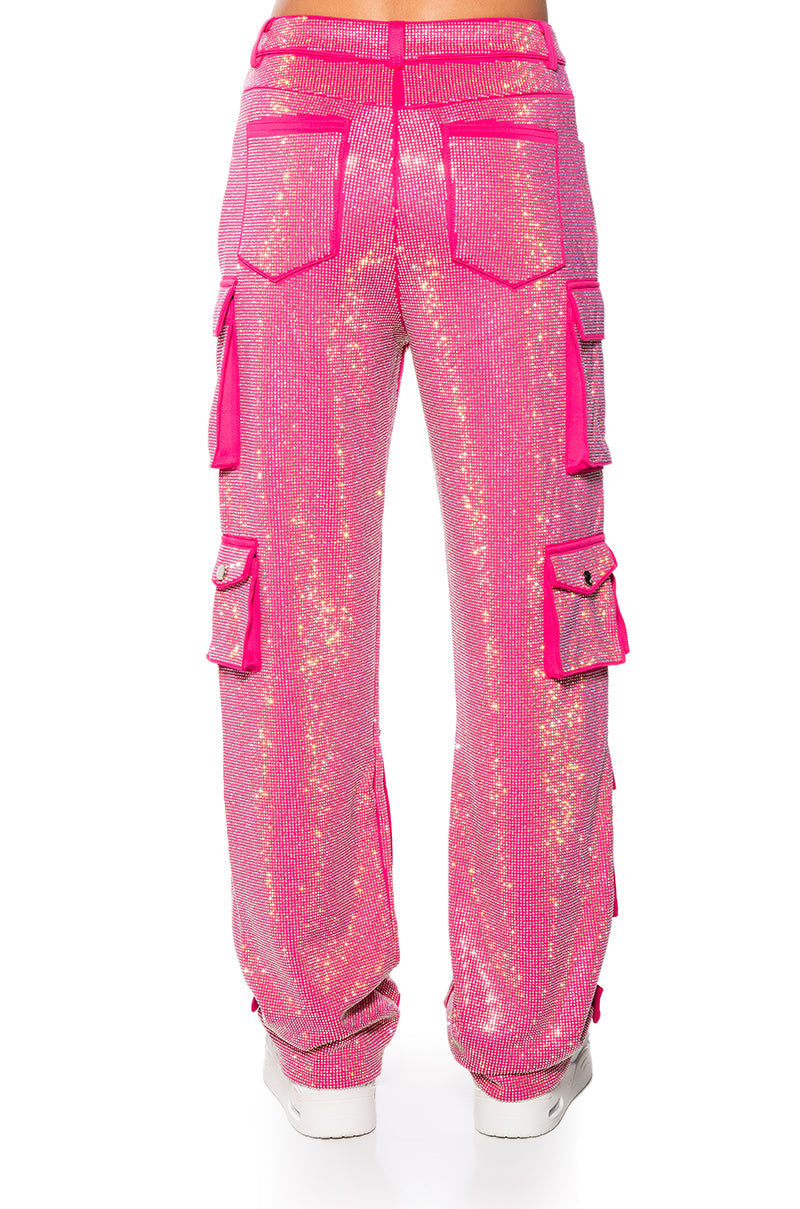 TAMARA RHINESTONE CARGO PANT
