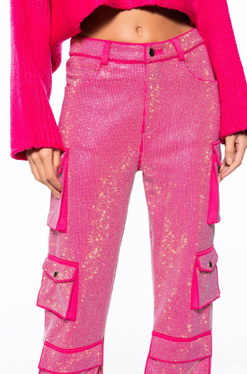 TAMARA RHINESTONE CARGO PANT