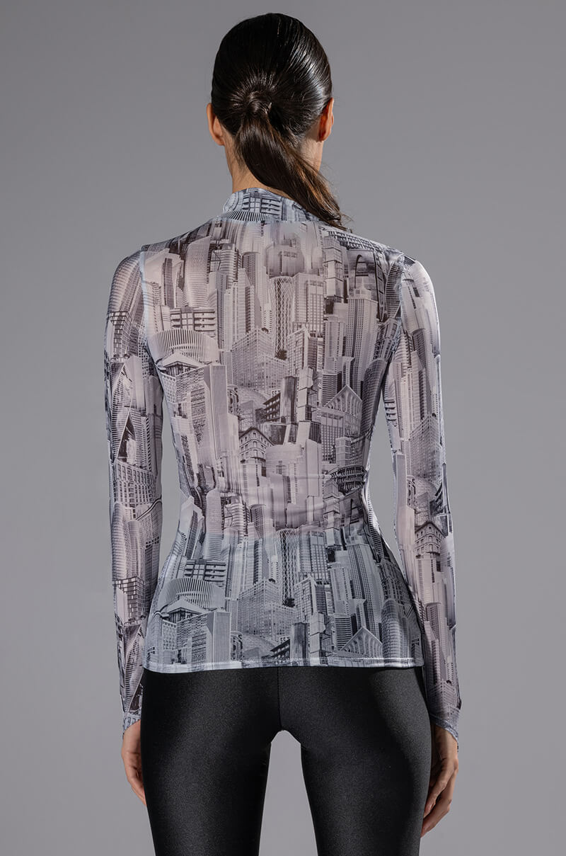 TAYA LONG SLEEVE MESH TOP
