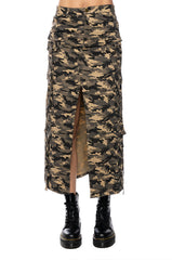 TAYLOR CAMO CARGO MAXI SKIRT