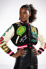 TEAM PLAYER PATCH VARSITY JACKET