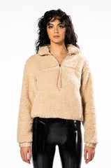 TEDDY ULTRA FUZZY HALF ZIP SWEATSHIRT