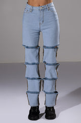 TEMPTATION HIGH RISE LAYERED WIDE LEG JEAN