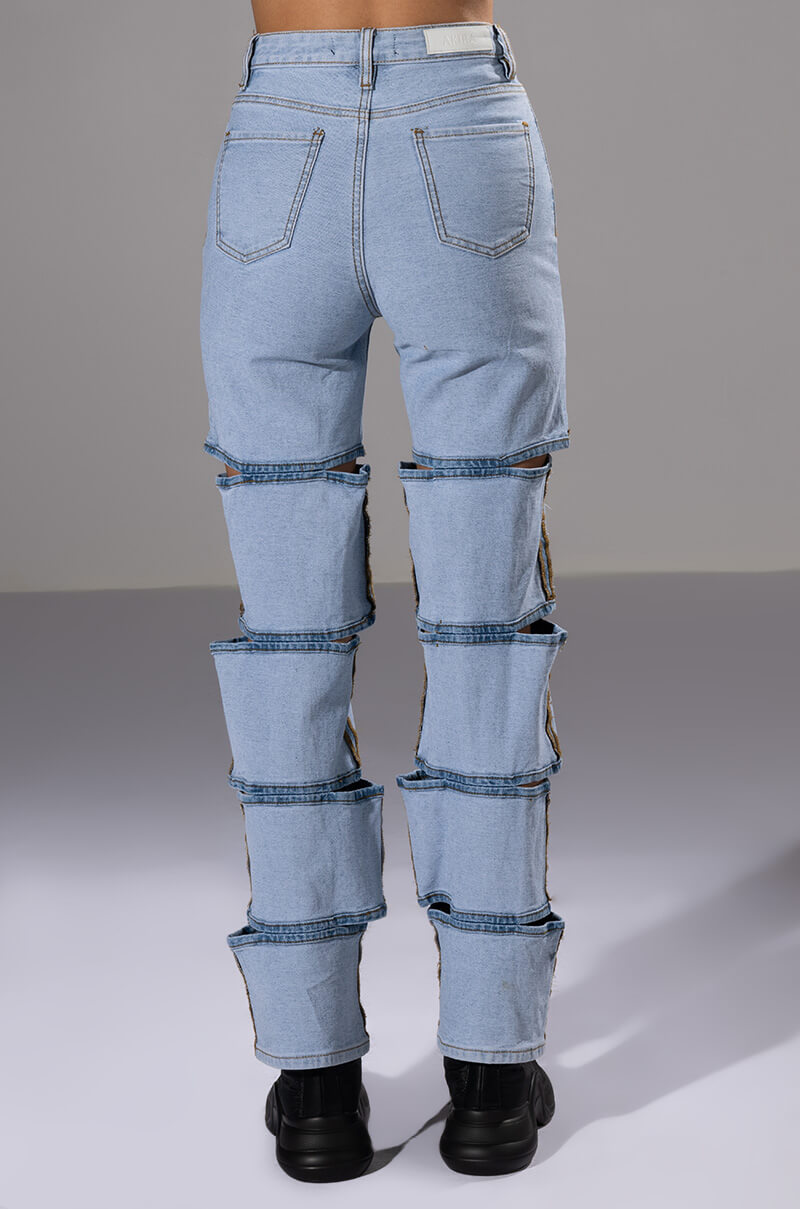 TEMPTATION HIGH RISE LAYERED WIDE LEG JEAN