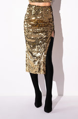 THANK THE ACADEMY HIGH SLIT MAXI SKIRT