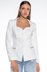 THAT'S AMORE SWEETHEART NECKLINE BLAZER