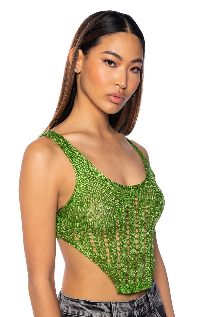 THE LUCKY ONE CROCHET TANK TOP