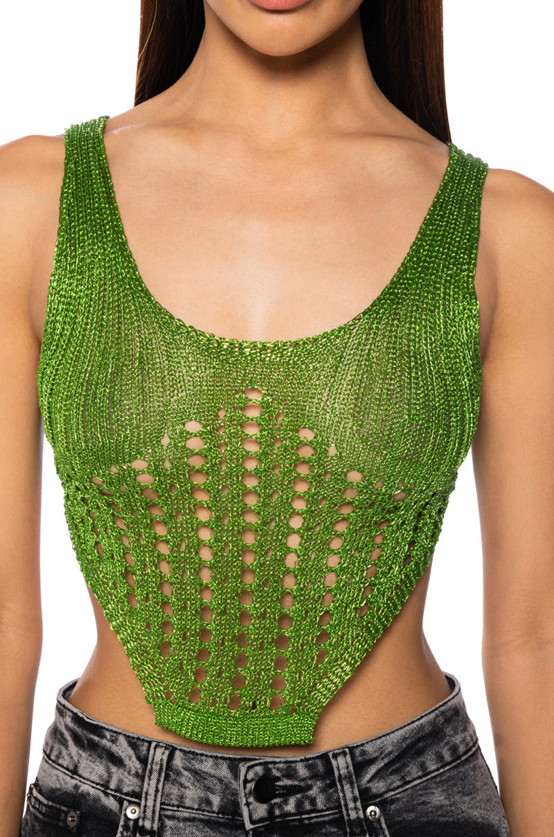 THE LUCKY ONE CROCHET TANK TOP