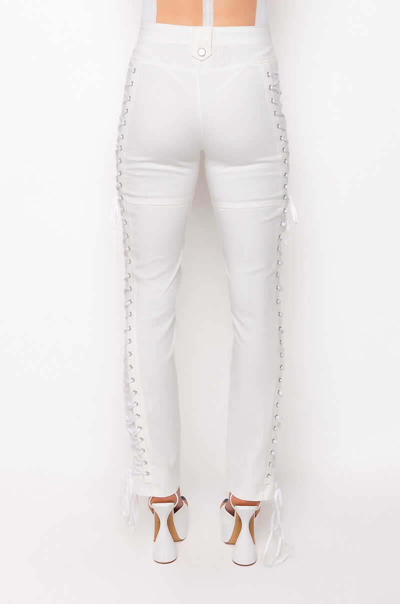 THE RIDERS SIDE LACE UP DENIM JEANS
