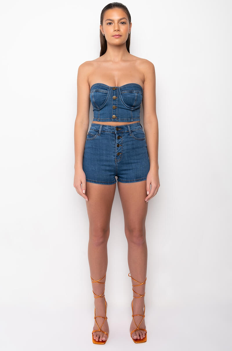 SABRINA HIGH WAISTED DENIM SHORT