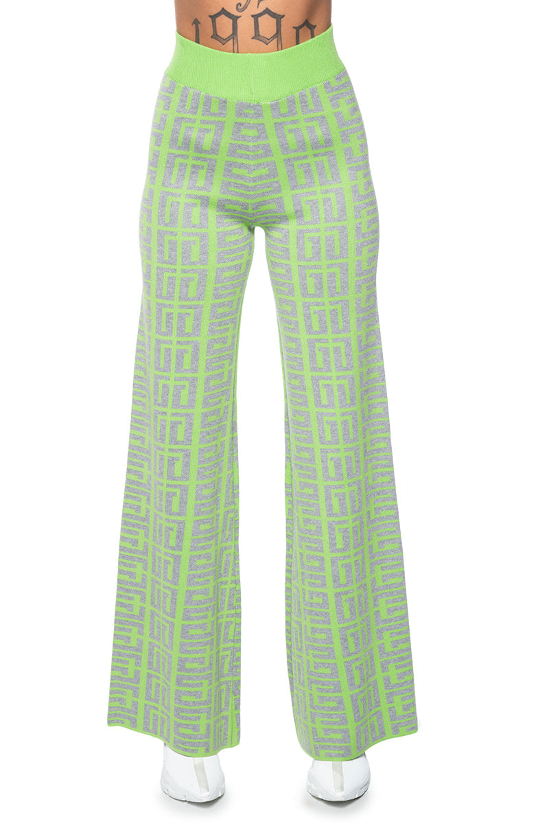 THERE SHE IS KNIT WIDE LEG HIGH WAIST PANT