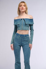 THINKIN BOUT ME RIB KNIT TOP