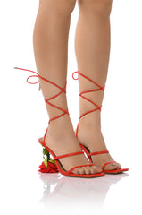 THRONE RED ROSE HEEL SANDAL