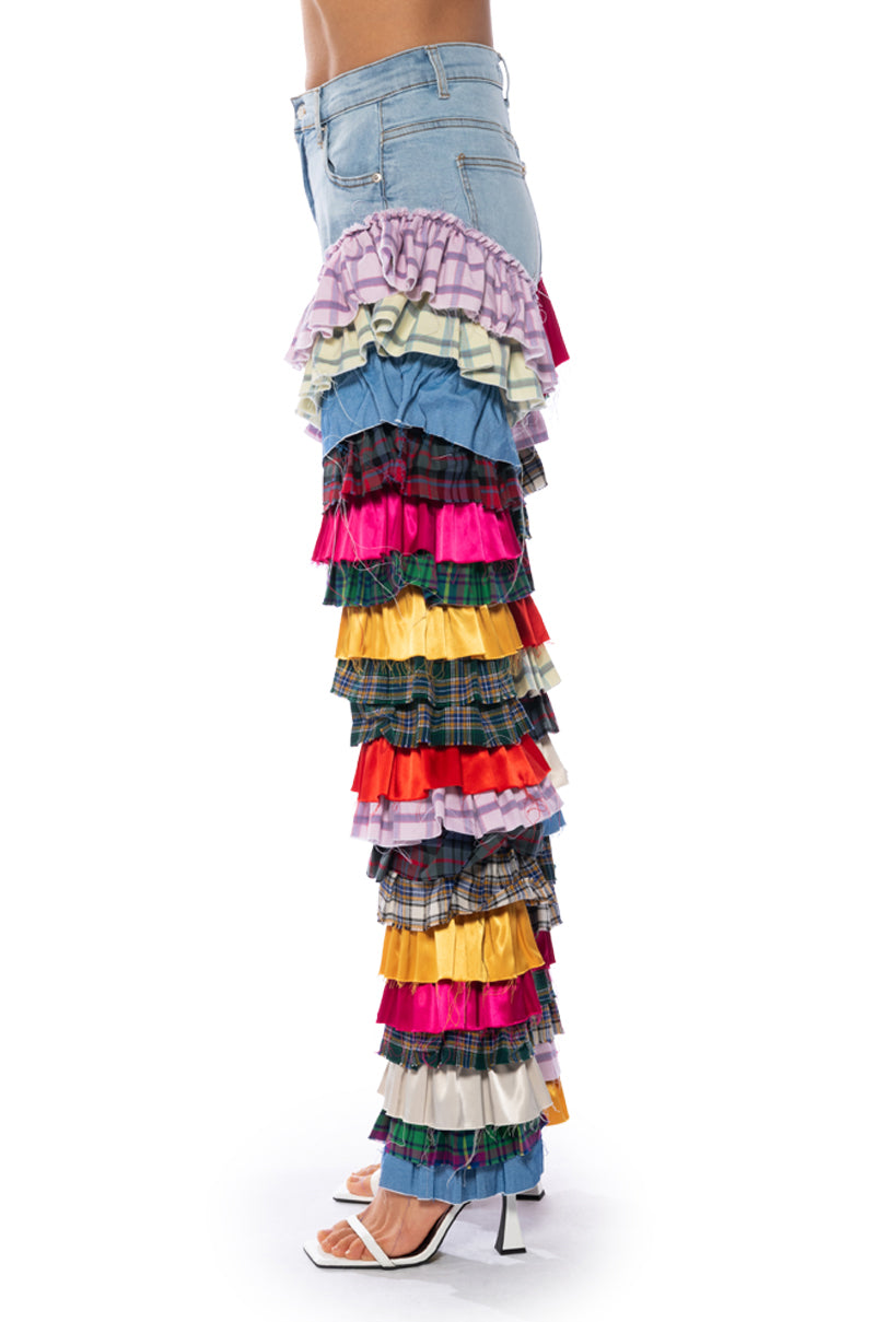TIME TO DANCE RUFFLE FASHION JEANS