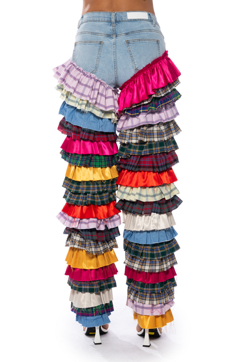 TIME TO DANCE RUFFLE FASHION JEANS
