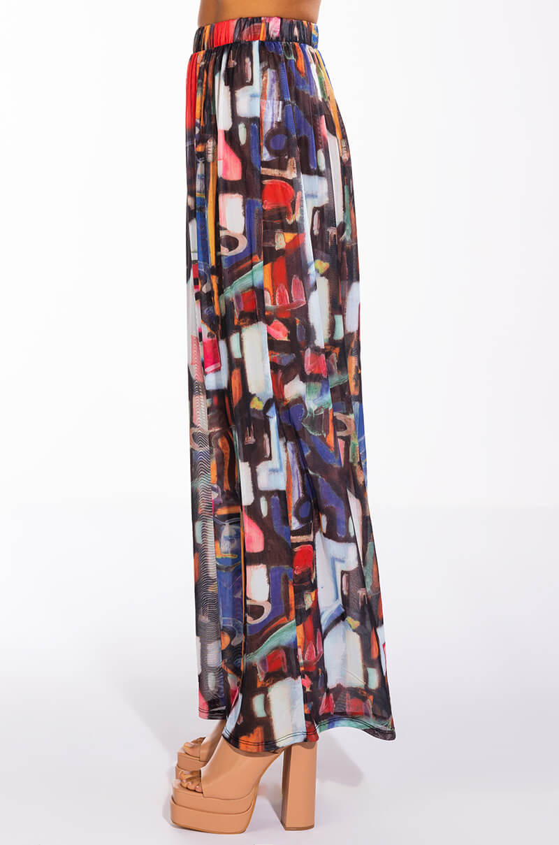 TIME TO SHINE MESH PALAZZO PANT