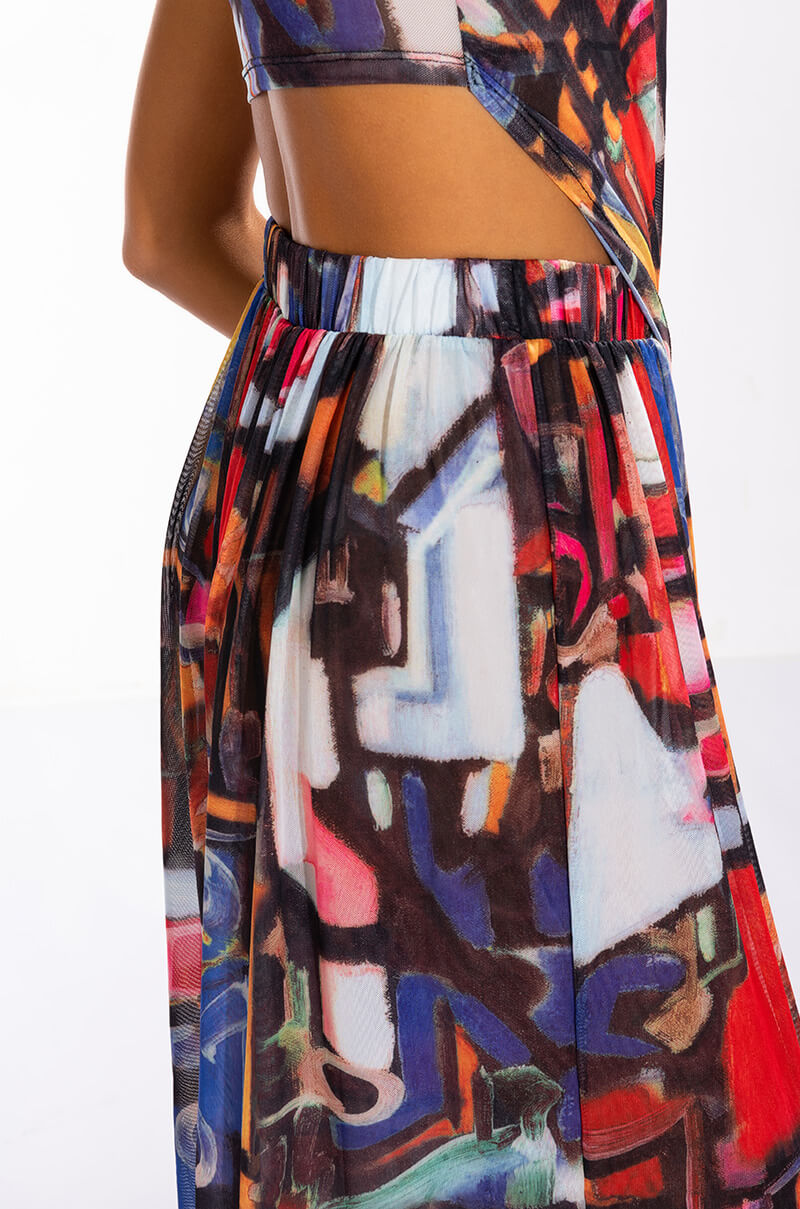 TIME TO SHINE MESH PALAZZO PANT