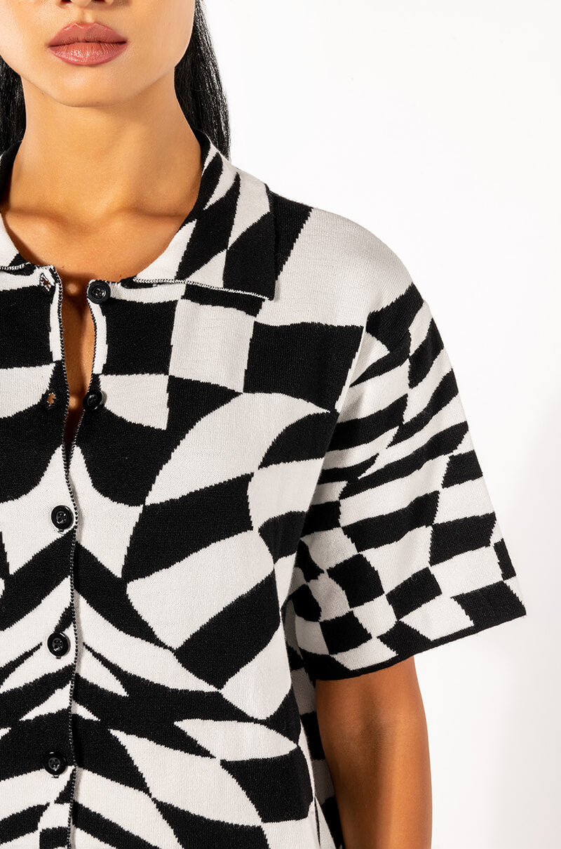 SKYLAR KNIT BUTTON DOWN TOP