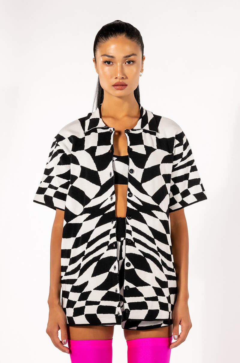 SKYLAR KNIT BUTTON DOWN TOP